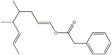 フェニル酢酸4,5-ジメチル-1,6-オクタジエニル 化学構造式