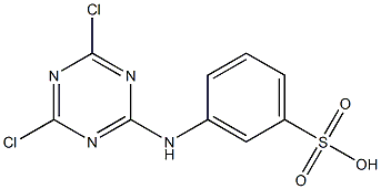 m-(4,6-Dichloro-1,3,5-triazin-2-ylamino)benzenesulfonic acid,,结构式