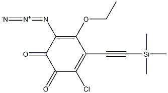 3-Azido-6-chloro-4-ethoxy-5-[(trimethylsilyl)ethynyl]-3,5-cyclohexadiene-1,2-dione|