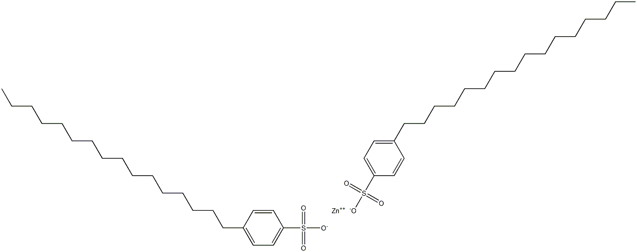 Bis(4-hexadecylbenzenesulfonic acid)zinc salt,,结构式