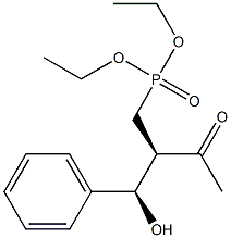 [(2R,3R)-2-Acetyl-3-hydroxy-3-phenylpropyl]phosphonic acid diethyl ester Structure