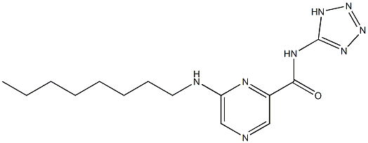 6-Octylamino-N-(1H-tetrazol-5-yl)pyrazine-2-carboxamide Structure