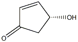 (R)-4α-ヒドロキシ-2-シクロペンテン-1-オン 化学構造式