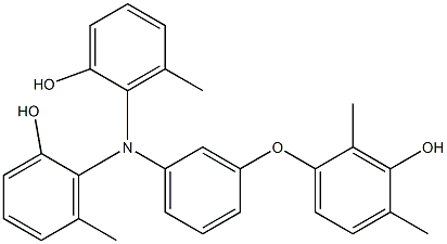 N,N-Bis(2-hydroxy-6-methylphenyl)-3-(3-hydroxy-2,4-dimethylphenoxy)benzenamine Struktur