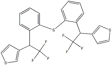 [2,2,2-トリフルオロ-1-(3-チエニル)エチル]フェニルスルフィド 化学構造式