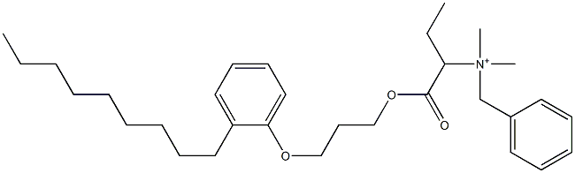 N,N-Dimethyl-N-benzyl-N-[1-[[3-(2-nonylphenyloxy)propyl]oxycarbonyl]propyl]aminium Structure