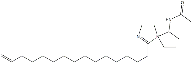 1-[1-(アセチルアミノ)エチル]-1-エチル-2-(14-ペンタデセニル)-2-イミダゾリン-1-イウム 化学構造式