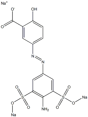 5-[[4-Amino-3,5-bis(sodiosulfo)phenyl]azo]-2-hydroxybenzoic acid sodium salt