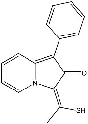 1-Phenyl-3-[mercapto(methyl)methylene]indolizin-2(3H)-one Structure