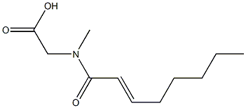 N-Methyl-N-(2-octenoyl)aminoacetic acid 结构式