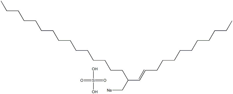 Sulfuric acid 2-(1-dodecenyl)heptadecyl=sodium ester salt Structure