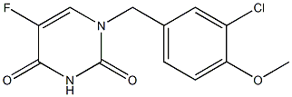 1-(3-Chloro-4-methoxybenzyl)-5-fluorouracil 结构式