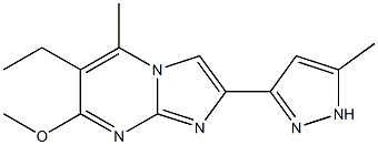 6-Ethyl-7-methoxy-5-methyl-2-(5-methyl-1H-pyrazol-3-yl)imidazo[1,2-a]pyrimidine Structure