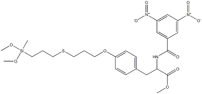 N-[1-Methoxycarbonyl-2-[4-[[3-[[3-(methyldimethoxysilyl)propyl]thio]propyl]oxy]phenyl]ethyl]-3,5-dinitrobenzamide Structure