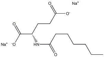 N-Enanthoylglutamic acid disodium salt Structure