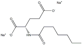 N-Enanthoylglutamic acid disodium salt,,结构式