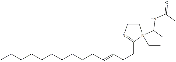 1-[1-(Acetylamino)ethyl]-1-ethyl-2-(3-tetradecenyl)-2-imidazoline-1-ium 结构式