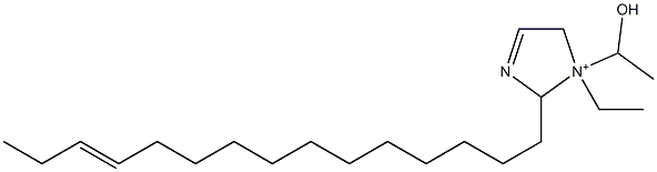 1-Ethyl-1-(1-hydroxyethyl)-2-(12-pentadecenyl)-3-imidazoline-1-ium 结构式