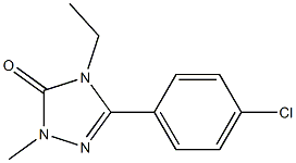 4-Ethyl-2-methyl-5-(4-chlorophenyl)-2H-1,2,4-triazol-3(4H)-one 结构式