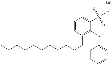 2-フェノキシ-3-ウンデシルベンゼンスルホン酸ナトリウム 化学構造式