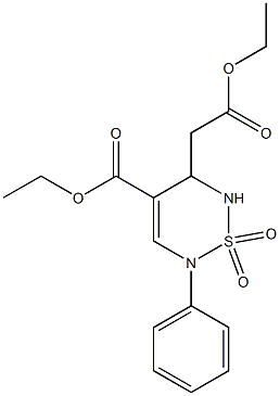  (2-Phenyl-4-ethoxycarbonyl-5,6-dihydro-2H-1,2,6-thiadiazine 1,1-dioxide)-5-ylacetic acid ethyl ester