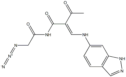 N-[1,3-Dioxo-2-[(1H-indazol-6-yl)aminomethylene]butyl]-2-azidoacetamide Structure