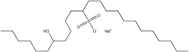 7-Hydroxytetracosane-12-sulfonic acid sodium salt Struktur