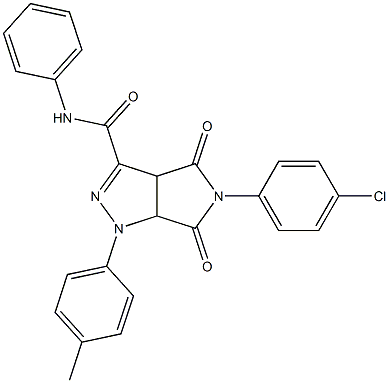 1,3a,4,5,6,6a-Hexahydro-4,6-dioxo-N-phenyl-5-(4-chlorophenyl)-1-(4-methylphenyl)pyrrolo[3,4-c]pyrazole-3-carboxamide Struktur