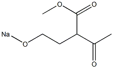 3-オキソ-2-[2-(ソジオオキシ)エチル]酪酸メチル 化学構造式