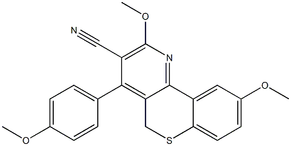 9-Methoxy-2-methoxy-4-[4-methoxyphenyl]-5H-[1]benzothiopyrano[4,3-b]pyridine-3-carbonitrile