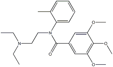 N-[2-(ジエチルアミノ)エチル]-3,4,5-トリメトキシ-N-(2-メチルフェニル)ベンズアミド 化学構造式