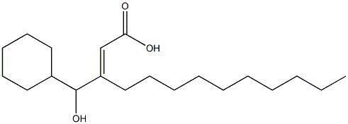 (E)-3-(Hydroxycyclohexylmethyl)-2-tridecenoic acid Struktur