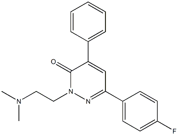 N,N-Dimethyl-N-[2-[[2,3-dihydro-4-phenyl-6-(4-fluorophenyl)-3-oxopyridazin]-2-yl]ethyl]amine,,结构式