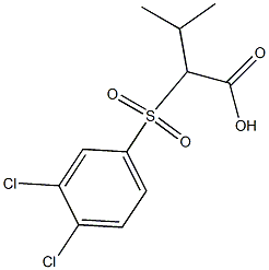 2-(3,4-Dichlorophenylsulfonyl)-3-methylbutanoic acid 结构式