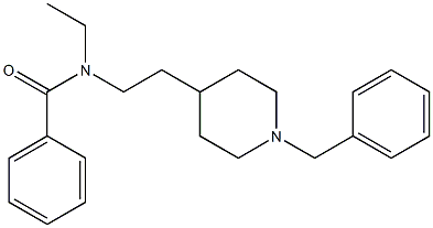 N-[2-(1-ベンジル-4-ピペリジニル)エチル]-N-エチルベンズアミド 化学構造式