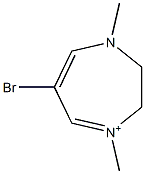 6-Bromo-1,4-dimethyl-2,3-dihydro-1H-1,4-diazepin-4-ium,,结构式