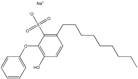 6-Hydroxy-3-nonyl[oxybisbenzene]-2-sulfonic acid sodium salt Struktur