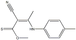 2-Cyano-3-(4-methylphenylamino)-3-methylthioacrylic acid methyl ester Struktur