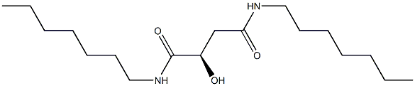[R,(+)]-N,N'-Diheptyl-2-hydroxysuccinamide Struktur