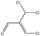 (Z)-3-クロロ-2-(ジクロロメチル)プロペナール 化学構造式