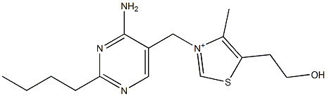 3-[(4-Amino-2-butyl-5-pyrimidinyl)methyl]-5-(2-hydroxyethyl)-4-methylthiazol-3-ium Structure