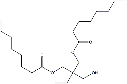 Dioctanoic acid 2-ethyl-2-(hydroxymethyl)-1,3-propanediyl ester 结构式