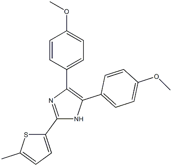 4,5-Bis(4-methoxyphenyl)-2-(5-methyl-2-thienyl)-1H-imidazole Structure