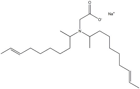 N,N-Di(8-decen-2-yl)aminoacetic acid sodium salt Structure