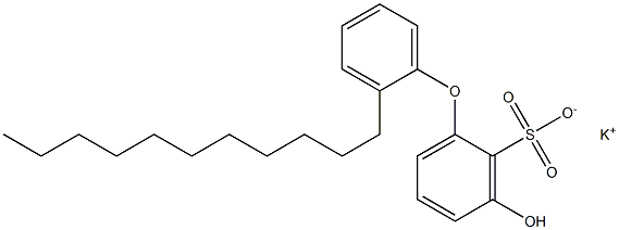 3-Hydroxy-2'-undecyl[oxybisbenzene]-2-sulfonic acid potassium salt Struktur