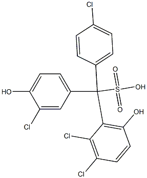 (4-Chlorophenyl)(3-chloro-4-hydroxyphenyl)(2,3-dichloro-6-hydroxyphenyl)methanesulfonic acid|