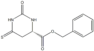 (4S)-2-オキソ-6-チオキソヘキサヒドロピリミジン-4-カルボン酸ベンジル 化学構造式