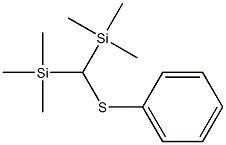 [[Bis(trimethylsilyl)methyl]thio]benzene,,结构式
