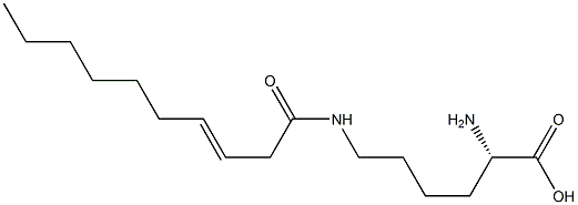 N6-(3-デセノイル)リシン 化学構造式