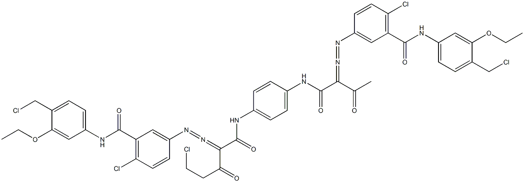 3,3'-[2-(Chloromethyl)-1,4-phenylenebis[iminocarbonyl(acetylmethylene)azo]]bis[N-[4-(chloromethyl)-3-ethoxyphenyl]-6-chlorobenzamide]|